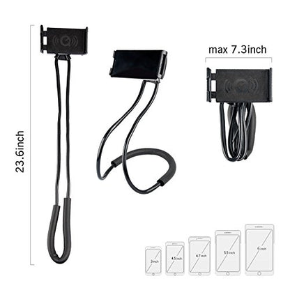 011 Neck Cell Desk Bed,Bike and Motorcycle Mount,Lazy Bracket Mobile Phone Stand Holder (Black) - color: Black