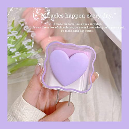 ZOSTLAND 5 in 1 DIY 18W 20W Heart Shape Protector Data Cable USB Charger Line Earphone Wire Saver Organizer Compatible with iPhone 11 12 13 14 15 Pro Max - color: Love Purple