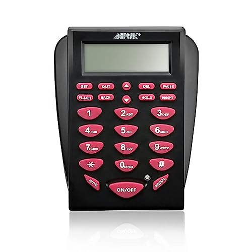 AGPTEK Upgraded Corded Phone with Binaural Headset & Dialpad | Noise-Cancelling Call Center Telephone, for Home & Office, with Comfortable Dual-Earpiece and Easy Number Pad