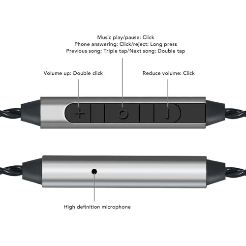 Zopsc MMCX to USB C Headphone Cable with Microphone