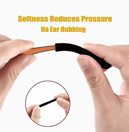 Yauende Soft Knitting Cotton Glasses Ear Cushion, Eyeglasses Temple Tips Sleeve, Non-Slip Comfortable Elastic