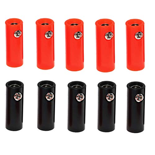 Banana Jack Connector 10PCS 4mm Banana Female Socket Speaker Cable Connector Adapter Black Red