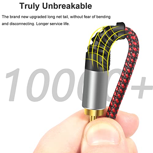 Tiierzon RCA Cable 30Ft,2Rca Male to 2-RCA Male Audio Stereo Subwoofer Cable [Hi-Fi Sound] Nylon-Braided Auxiliary Audio Cord for Home Theater, HDTV, Amplifiers, Hi-Fi Systems,Speakers and etc (30Ft) - size: 30Ft