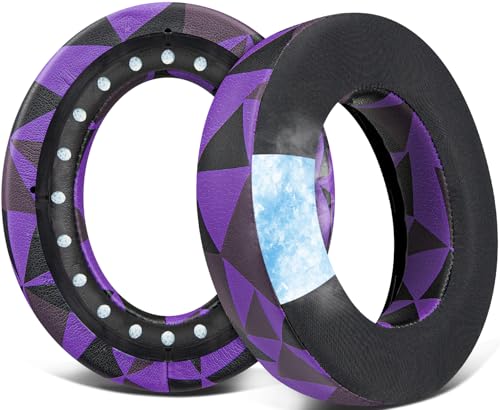 SOULWIT Earpads Cushions Replacement for Corsair HS75 XB HS70/Pro HS60/Pro HS50/Pro Gaming Headset/Headphones, Ear Pads with High-Density Noise Isolation Foam (HS60 CG Purple Black)