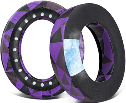 SOULWIT Earpads Cushions Replacement for Corsair HS75 XB HS70/Pro HS60/Pro HS50/Pro Gaming Headset/Headphones, Ear Pads with High-Density Noise Isolation Foam (HS60 CG Purple Black)