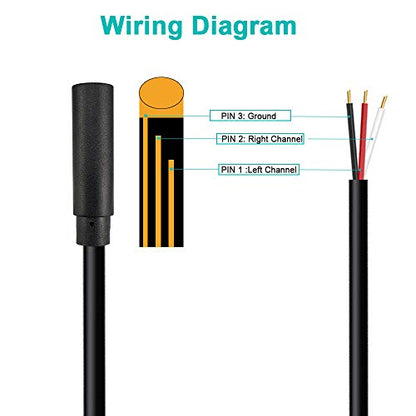 (3팩 교체용 3.5mm 암 잭 - 베어 와이어 오픈 엔드 TRS 3폴 스테레오 0.3cm(1/8인치) 3.5mm 잭 플러그 커넥터 오디오 케이블 헤드폰 헤드셋 이어폰 케이블 수리용