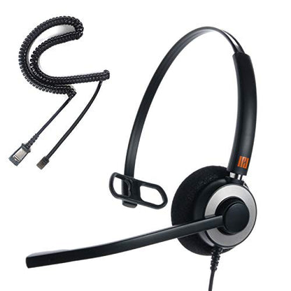 IPD IPH-160 Phone Headset with Noise Cancelling Microphone for Office and Call Center- Comapatible with Polycom VVX, Aastra,Avaya Digital, Nortel,Samsung,Mitel landline Phones. | Office and Call Center, Compatible with Polycom VVX, Aastra, Avaya Digital,
