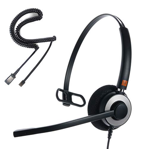 IPD IPH-160 Phone Headset with Noise Cancelling Microphone for Office and Call Center- Comapatible with Polycom VVX, Aastra,Avaya Digital, Nortel,Samsung,Mitel landline Phones. | Office and Call Center, Compatible with Polycom VVX, Aastra, Avaya Digital,
