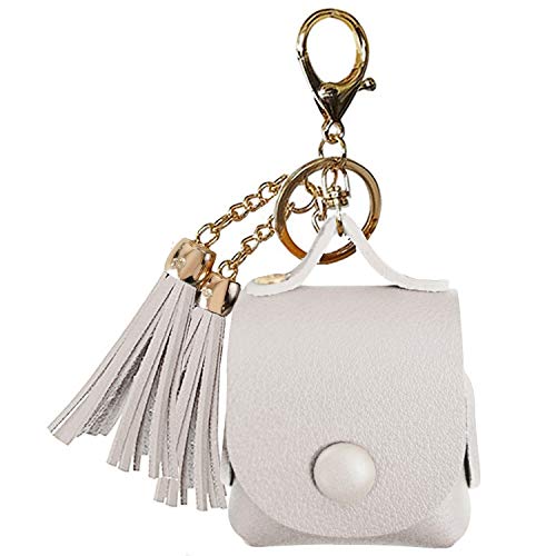 MODOS LOGICOS Charging Case Cover for Apple AirPods, PU Leather Case with Tassels - Beige - color: Beige(pu)