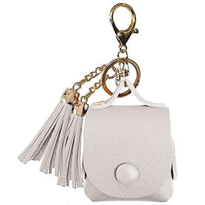 MODOS LOGICOS Charging Case Cover for Apple AirPods, PU Leather Case with Tassels - Beige - color: Beige(pu)