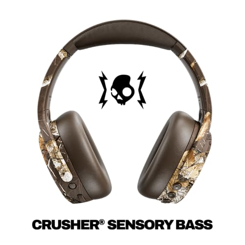 Skullcandy Crusher ANC 2 Headphones - Realtree Edge Colors Espresso | Multi-Sensory Crusher Bass, Over-Ear Fit, Noise Cancelling, 60 Hours Battery, Working Out, Gym, Travel, Study, Music, Gaming - color: Realtree EDGE Espresso