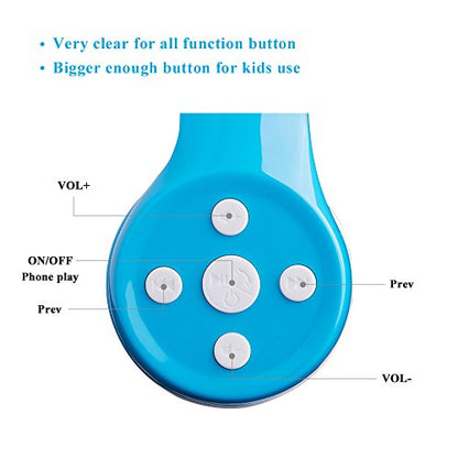 Kids Wireless Headphones, Bluetooth Toddler Headphones, Blue | Comfort Soft Ear Pads, Volume Limited, For School, Travel, Online Class - color: light blue