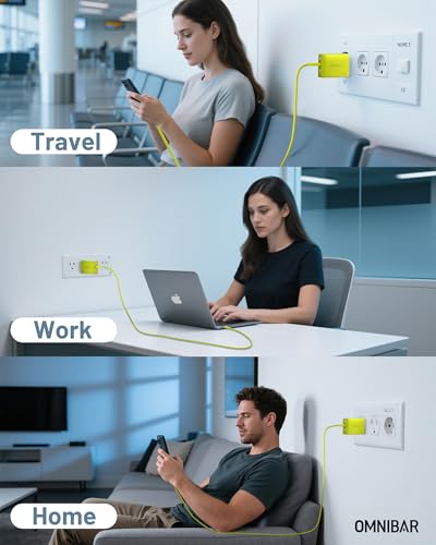 65W USB C Charger Block, 3-Port GaN Fast Wall Charger Power Adapter | 2 USB-C & 1 USB-A, Foldable Plug, PD 3.0 PPS Fast Charging, for iPhone 17/16/15, Galaxy S26/S25, Pixel 10/9, iPad & MacBook - color: Lime Green