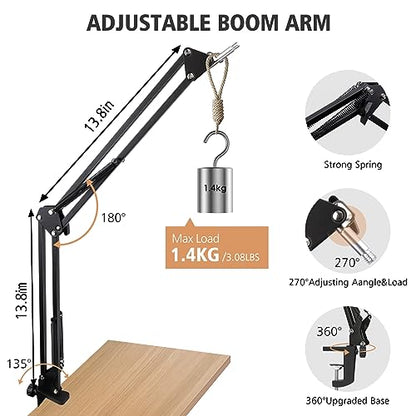 HyperX DuoCast Boom Arm - HyperX Microphone Arm Compatible with HyperX DuoCast, Mic Arm with Microphone Cover, Improve Sound Quality, Microphone Arm for DuoCast by SUNMON - color: HyperX DuoCast Mic Boom Arm