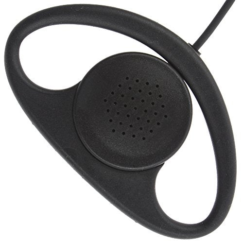 D Shape Earpiece Headset PTT for Motorola Two Way Radio Walkie Talkie 2pin(Pack of 2)