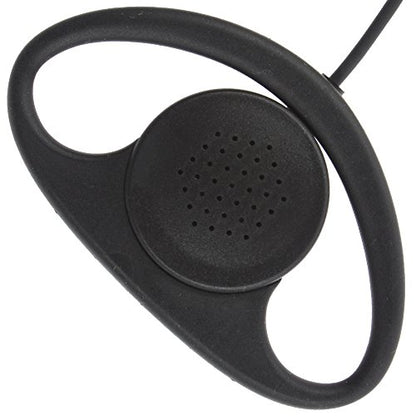 D Shape Earpiece Headset PTT for Motorola Two Way Radio Walkie Talkie 2pin(Pack of 2)