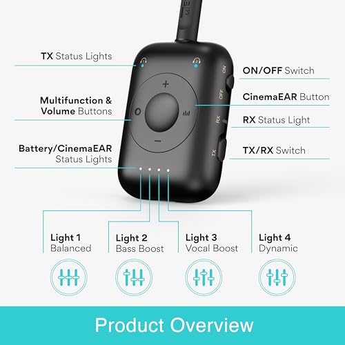 MEE audio Connect Air Pro Bluetooth Wireless Audio Transmitter & Receiver for AirPods or Bluetooth Headphones, 2-in-1 Adapter with Detachable Cable 3.5mm Aux Audio Jack for Airplanes, Auto, Gym, Black - color: Black, style: Connect Air Pro
