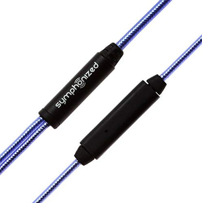 Symphonized NRG 2.0 Wood Earbuds Wired, in Ear Headphones with Microphone for Computer & Laptop, Noise Isolating Earphones for Cell Phone, Ear Buds with Booming Bass (Metallic Purple)