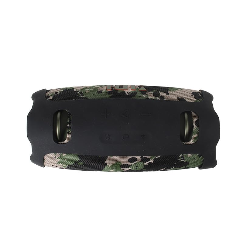 Silicone Case Cover for JBL Xtreme 4 Bluetooth Speaker, Soft Travel Carrying Protective Cover Carrying Bag Cover Portable Protective Skin Case (Black) - color: Black