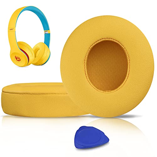 SoloWIT Earpads for Beats Solo 3 & Solo 2 On-Ear Headphones - Yellow - color: Yellow