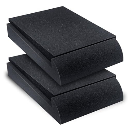 Liquid Stands Studio Monitor Sound Isolation Pads for Speakers 5" High-Density Speaker Foam Pads that Prevents Vibrations Angled Speaker Riser - Acoustic Speakers Isolation Pad for Floor, Desktop - size: Medium