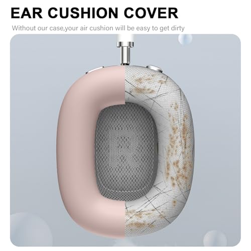 Maxjoy for AirPods Max Case, Soft Silicone Ear Cups & Headband Cover, Anti-Scratch Protective Accessories, Sand Pink - color: Sand Pink