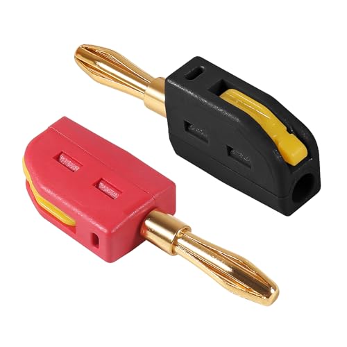 20Pcs 4mm Banana Plug Quick Connect Speaker Wire Connectors 32A 250V, Insulated Banana Sockets for Home Theater Audio -Red Black - color: 20pcs Red/Black
