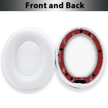Adhiper Studio 3 Replacement Earpads Ear Cushions Pads Muffs Compatible with Studio 2 Studio 3 B0500 B0501 Wired Wireless Over-Ear Headphones (White) | Soft Protein Leather & Memory Foam Earpad Replacement, Ear Cushions Fit Studio3 & Studio2, Replace Peel