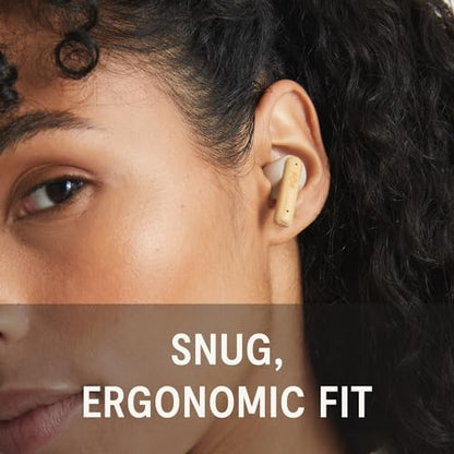 House of Marley Little Bird True Wireless Earbuds, Touch Controls, Built-in Mic, 24 Hours Playtime with Case, USB-C Quick Charge, Sustainable Materials, Movie and Gaming Mode, Cream | Earphones with integrated microphone, 24 hours of battery life, In-ear