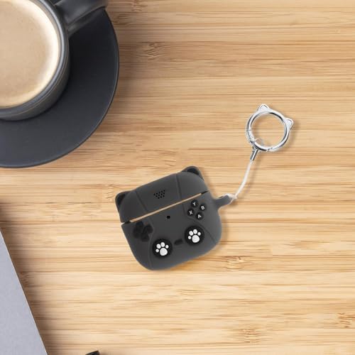 jojofuny Silicone Earphone Protective Case Cover for Earbuds 4, Dark Grey Earbud Skin Protector with Charging Opening, Earphone Storage Sleeve for Travel and Daily Use