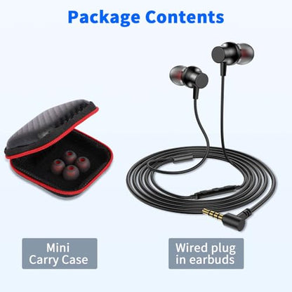 3.5mm Wired Earbuds with Mic for School Laptop PC Chromebook,Black - color: Black