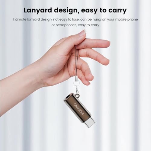 MOSWAG USB C to 3.5mm Audio Headphone Adapter, Typc C to 3.5mm Aux Adapter Zinc Alloy Adapter Compatible with Samsung GalaxyS23 S22 S21 S20 S10 Plus, Ultra S21+, Pixel 7/6, Pad Pro 6 | Hi-Fi Audio Converter and Microphone in Zinc Alloy High Resolution Com