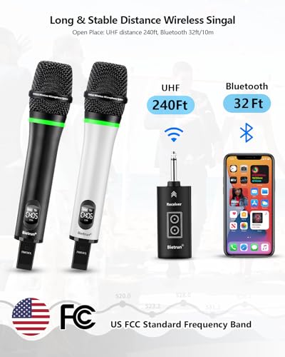 Rechargeable UHF Wireless Microphone with 1/4'' Plug Rechargeable Receiver - color: WXM19 White Black