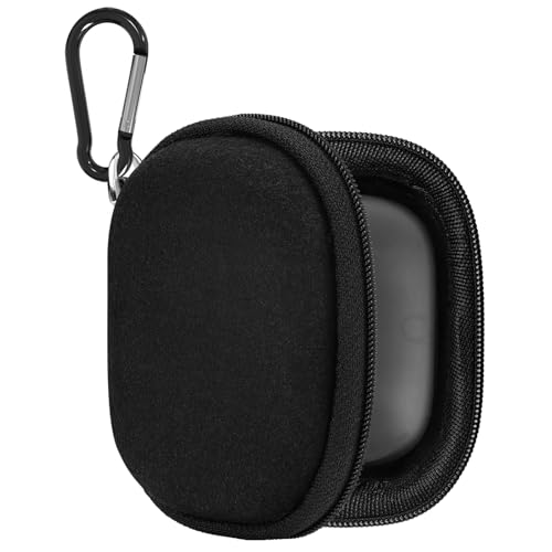 Geekria Shield Earbuds Case Compatible with Soundcore by Anker Liberty 4, 3 Pro, Life P3, Space A40, Replacement Hard Shell Travel Carrying Bag with Carabiner Clip (Black)