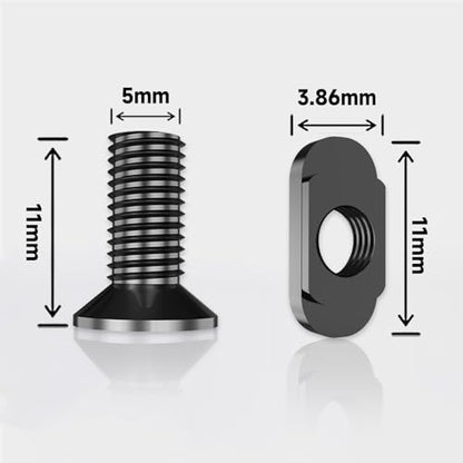 24 PCS Mlok Screws and Nuts Replacement Sets, M-Lok Rail Mount Screws & T-Nuts Accessories with Allen Wrench