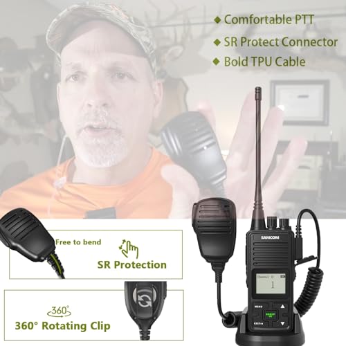 SAMCOM Walkie Talkie Shoulder Mic 2 Pin Remote Wire Shoulder Microphone