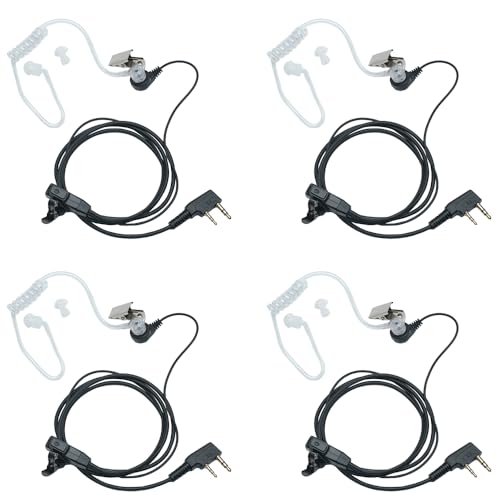 Acoustic Tube Earpiece Headset Compatible with Baofeng UV-5R Kenwood 4PCS