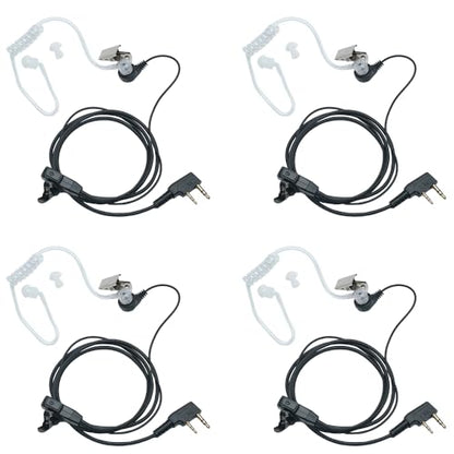 Acoustic Tube Earpiece Headset Compatible with Baofeng UV-5R Kenwood 4PCS