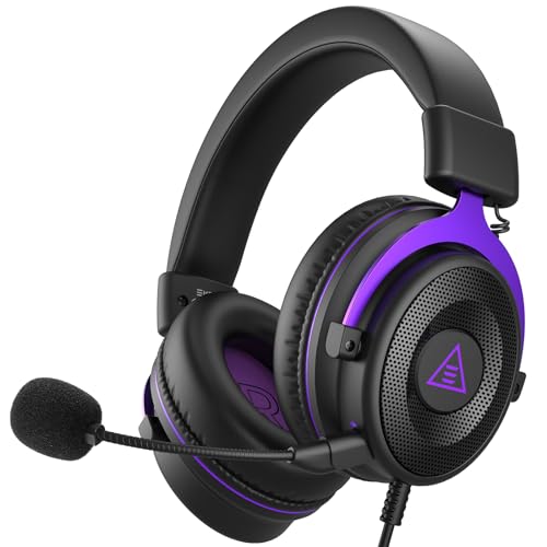 EKSA E900 Gaming Headset with Mic for Xbox PC PS4 PS5 - color: Purple