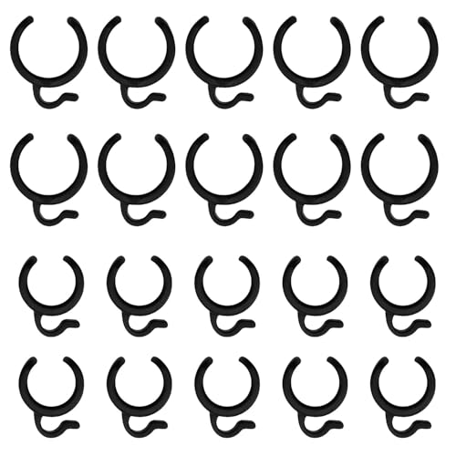 TAODAN 20/25mm Plastic Tripod Microphone Stand Cable Clip (10pcs) - Black