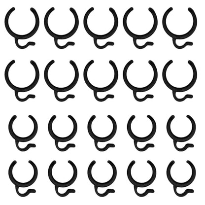 TAODAN 20/25mm Plastic Tripod Microphone Stand Cable Clip (10pcs) - Black