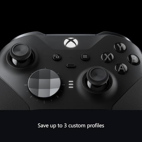 Xbox Wireless Gaming Controller | Elite Series 2 | Black | Consoles, PCs, TVs, mobile, and more | Adjustable Thumbsticks | Trigger Locks - color: Black