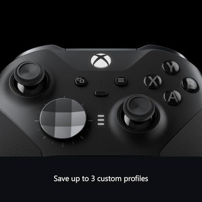 Xbox Wireless Gaming Controller | Elite Series 2 | Black | Consoles, PCs, TVs, mobile, and more | Adjustable Thumbsticks | Trigger Locks - color: Black