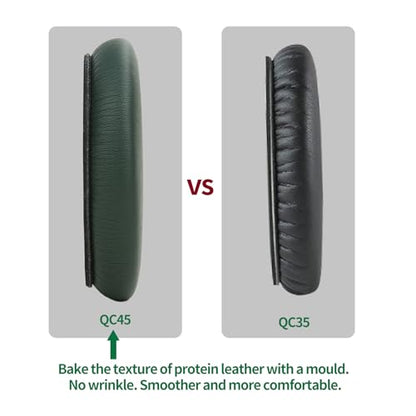 Ear Cushions for Bose QuietComfort 45 QC35 QC35ii QC25 QC15 Cushion Kit Replacement Earpads with Upgraded Memory Foam (Cypress Green) - color: QC45 Green