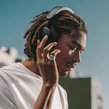Urbanista Solar Powered Active Noise Cancelling Headphones with Infinite Playtime, Powerfoyle Self Charging Wireless Over Ear Bluetooth 5.0 Earphones, On Ear Detection, Los Angeles, Midnight Black