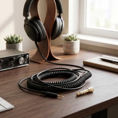 GOTOTOP Coiled Headphone Cable, OFC, 130-300cm