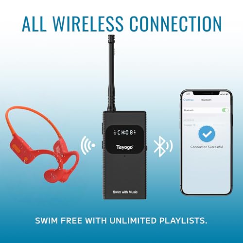 Swimming Headphones Bone Conduction Open Ear Swim with Your Stream APP | IPX8 Waterproof, Bluetooth 5.4, FM Radio, No Need to Download Music, Support Spotify, Waterproof Mic, Open-Ear Design - color: Red