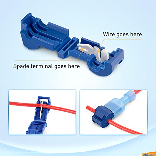 Nilight 360PCS T-Tap Wire Connectors Self-Stripping Quick Splice Terminals | Electrical Insulated Solderless for 22-18AWG 18-14AWG 12-20AWG Wires for Automotive Wiring Projects - size: 360Pcs 22-10AWG
