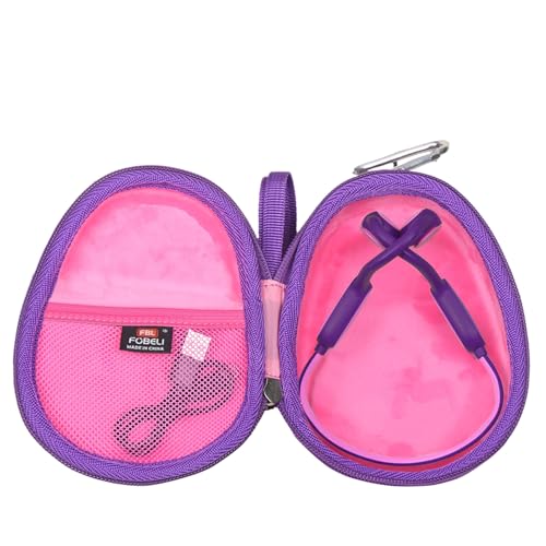 FBLFOBELI Kids Headphone Case for BAICLUD/Mehomeli/JusTalk/iClever/LOBKIN | Hard EVA Shell, Kids Bluetooth Air Conduction Open Ear Headphones Case, Shockproof & Water-Resistant, Purple - color: Purple