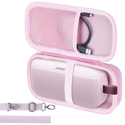 Lebakort Hard Case Compatible with Bose SoundLink Flex 2nd Gen/Bose SoundLink Flex Portable Speaker, Petal Pink Case - color: Petal Pink Case